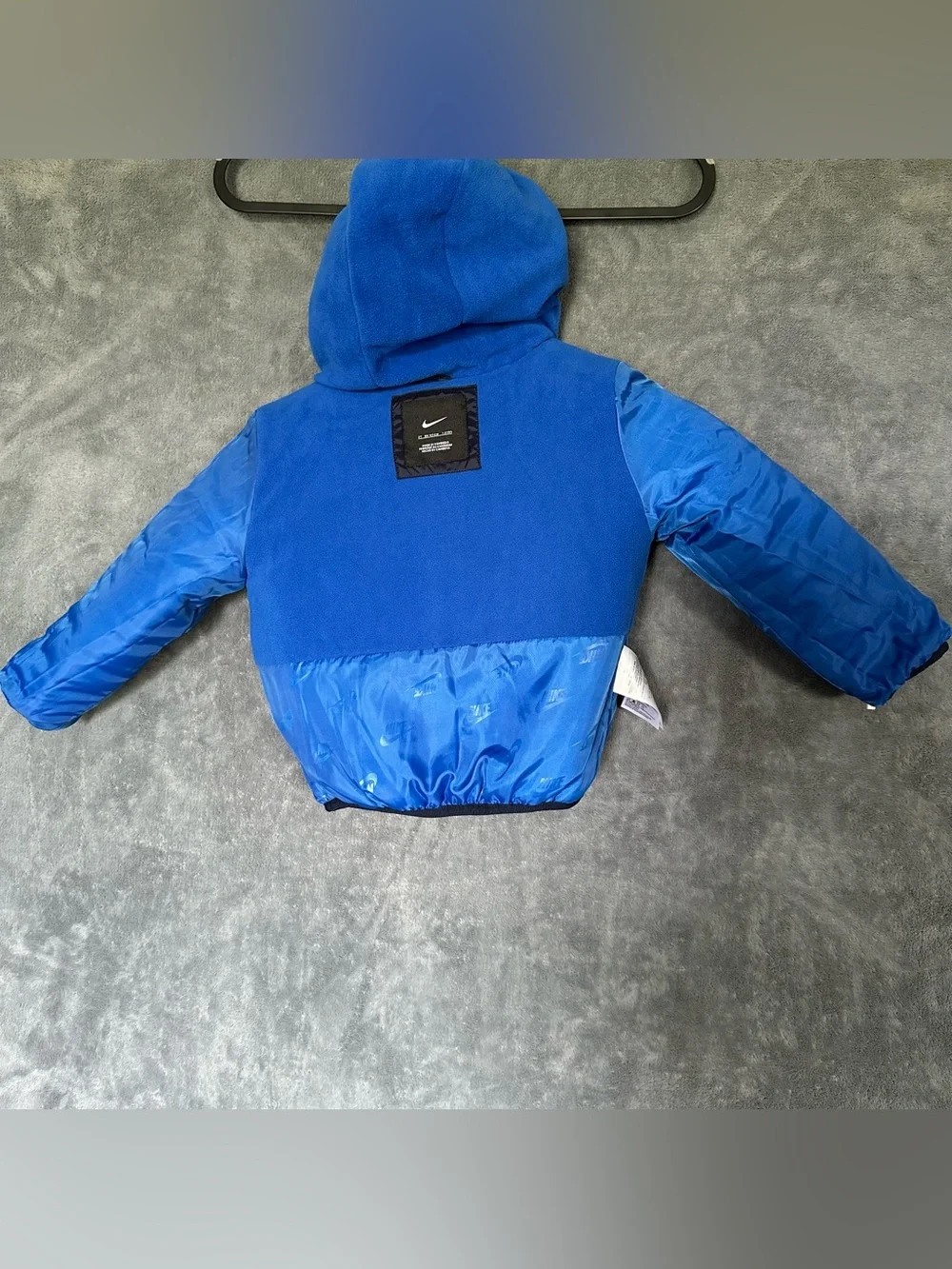 Nike Just Do It Puffer Coat Jacket Navy Blue 2T Toddler Boy Girl Kids Winter